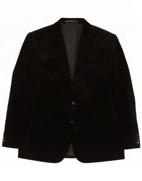 Marks & Spencer jachetă pentru bărbați din catifea cu 2 nasturi UK 44 XL bumbac negru