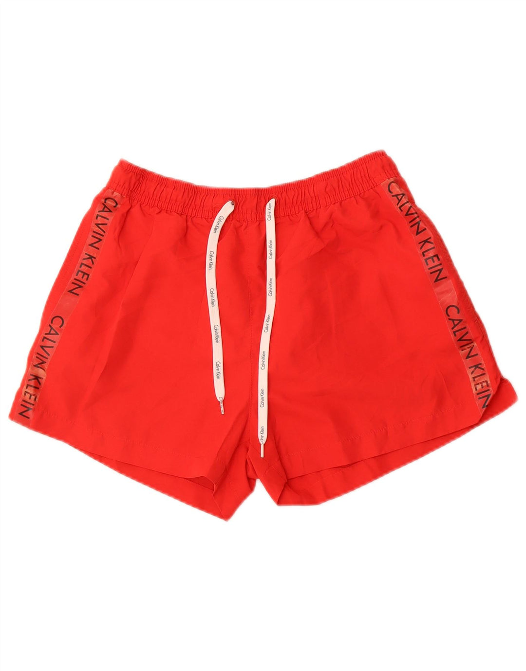 Pantaloni scurți de înot grafic Calvin Klein pentru bărbați, poliester roșu mic