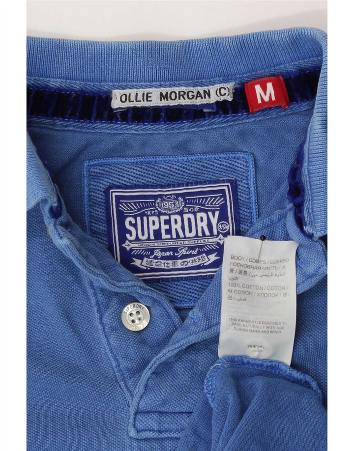 Tricou polo pentru bărbați Superdry, albastru mediu
