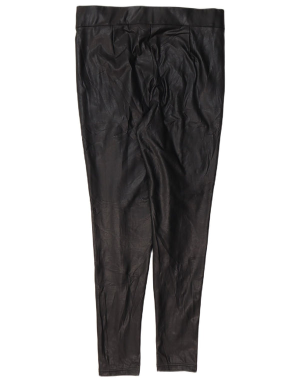 Leggings din piele artificială pentru femei Marks & Spencer UK 14 Polietilenă neagră mare