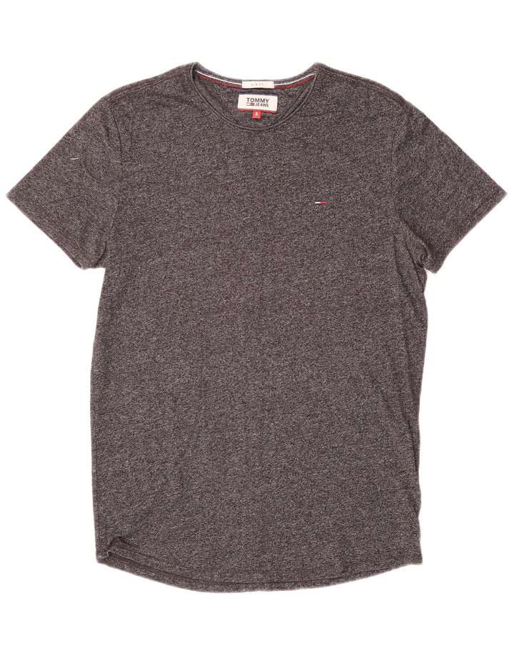 Tricou pentru bărbați Tommy Hilfiger Slim Fit Top mic, gri, bumbac cu pete