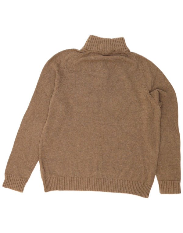 J. Crew Pulover pentru bărbați cu gât cu nasturi XL bumbac gri