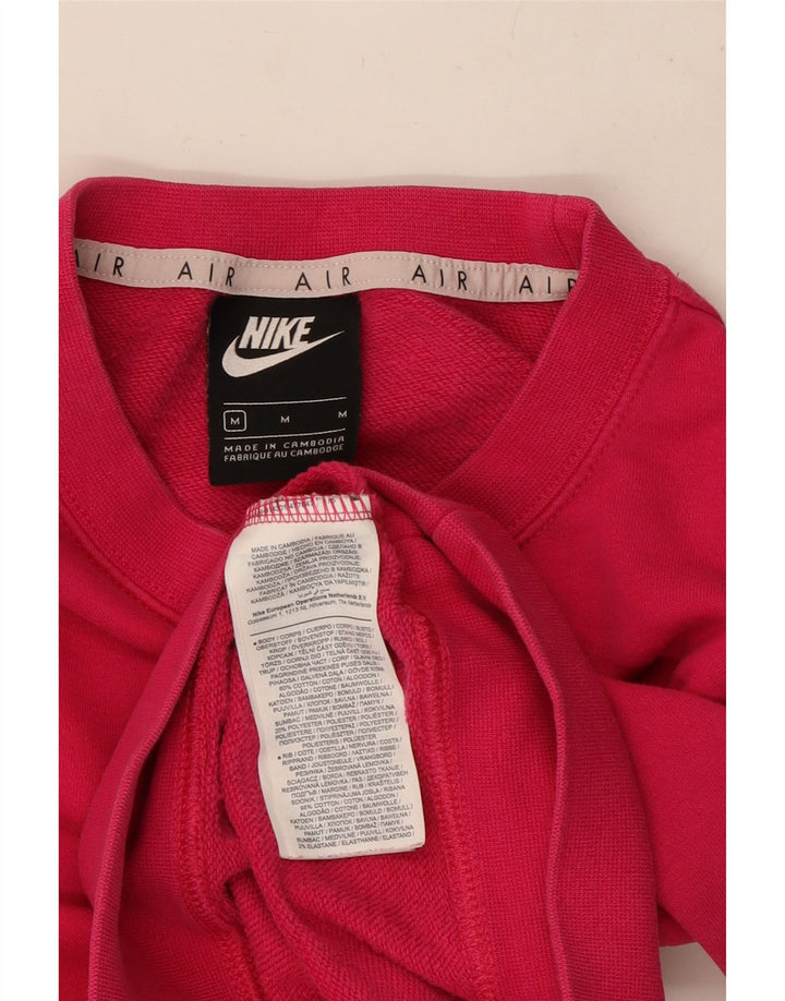 Pulover Nike Crop Graphic pentru femei UK 14 Bumbac roz mediu