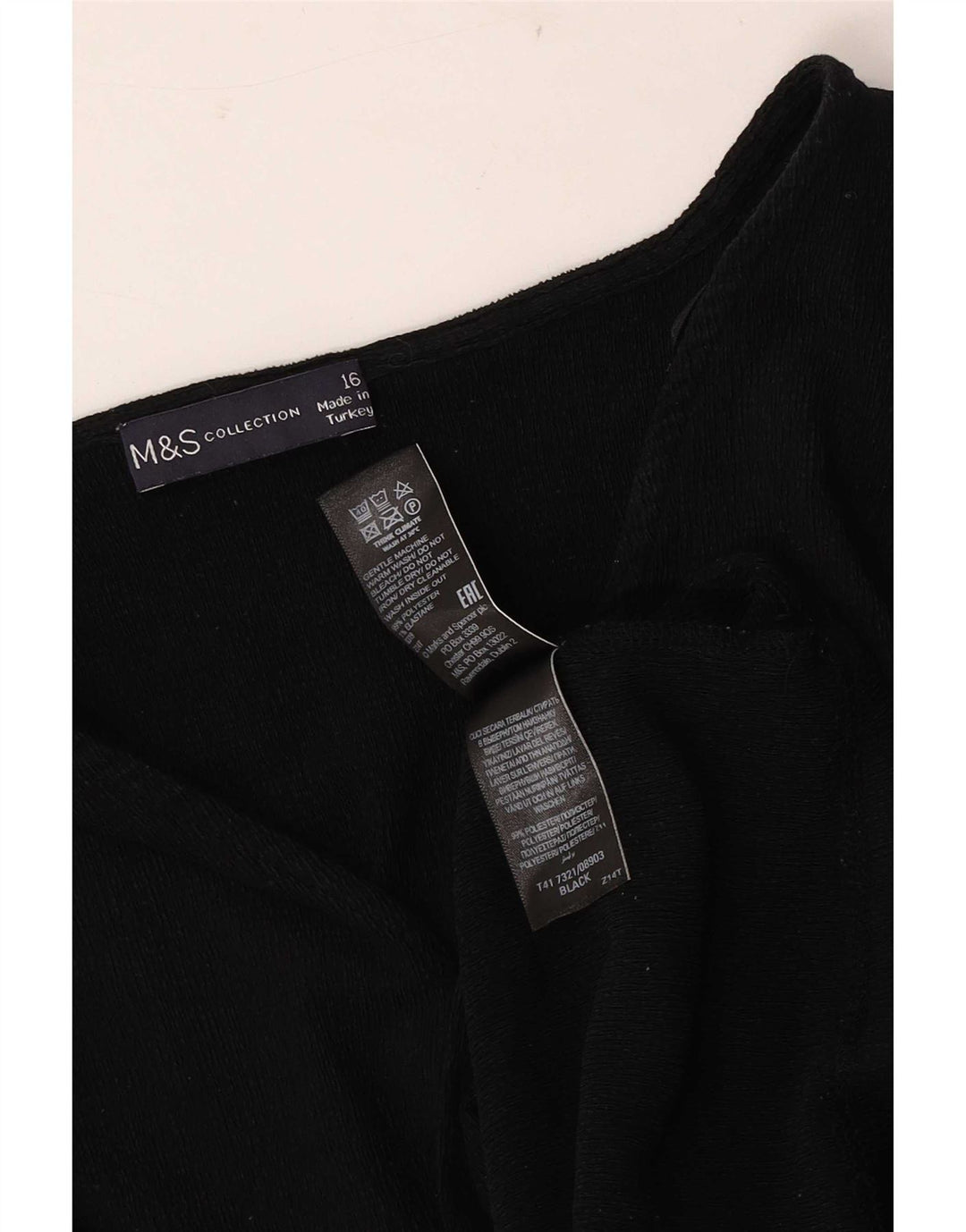 Bluză pentru femei Marks & Spencer UK 16 Poliester negru mare