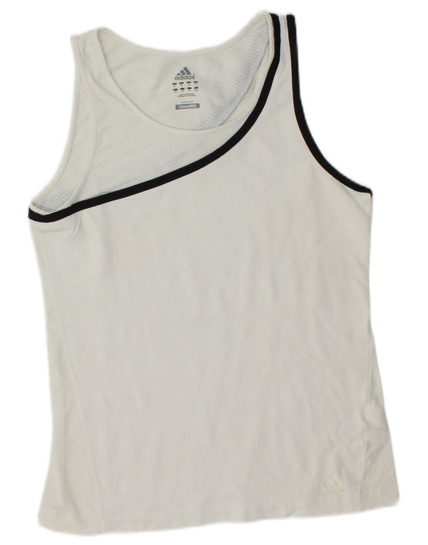 Adidas Climacool Vest Top pentru femei UK 14 Medium White Poliester