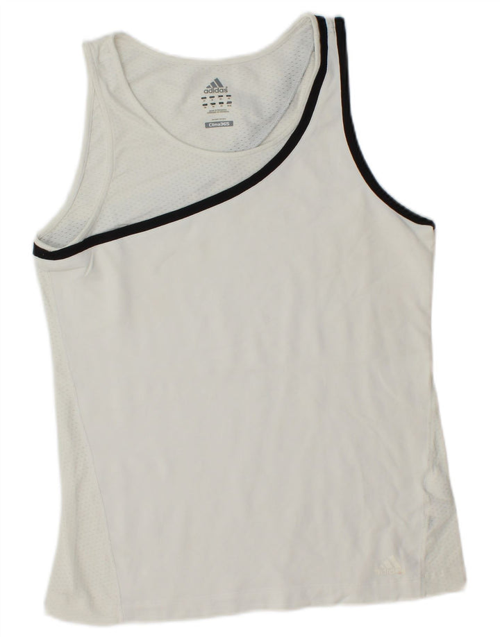 Adidas Climacool Vest Top pentru femei UK 14 Medium White Poliester
