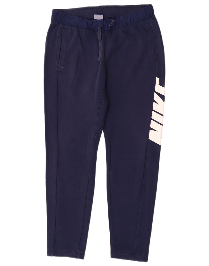 Pantaloni de trening Nike pentru bărbați cu grafică, bumbac albastru mic