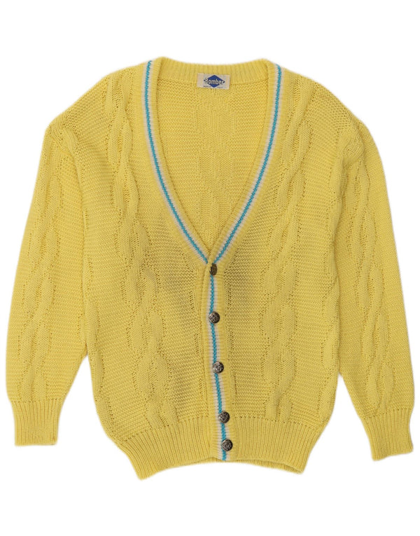 Cardigan Vintage pentru bărbați, galben mediu