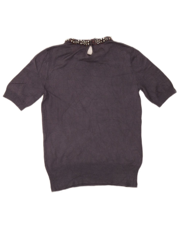 Bluză pentru femei Zara UK 12 Medium Bleumarin