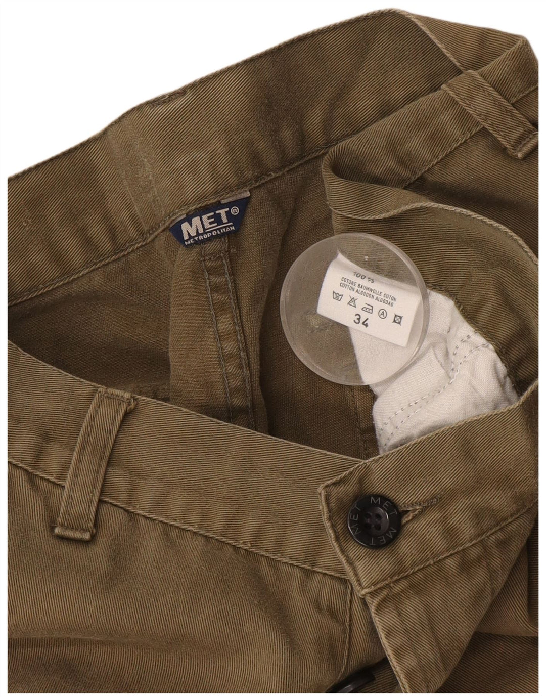 Pantaloni scurți cargo pentru bărbați Metropolitan W34, bumbac kaki mare