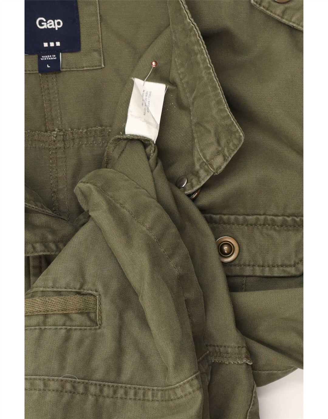 Jachetă militară Gap pentru femei UK 14 Medium Khaki Bumbac