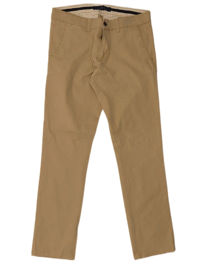 Pantaloni chino slim pentru bărbați Zara EU 40 Mediu L34 L32 Bej