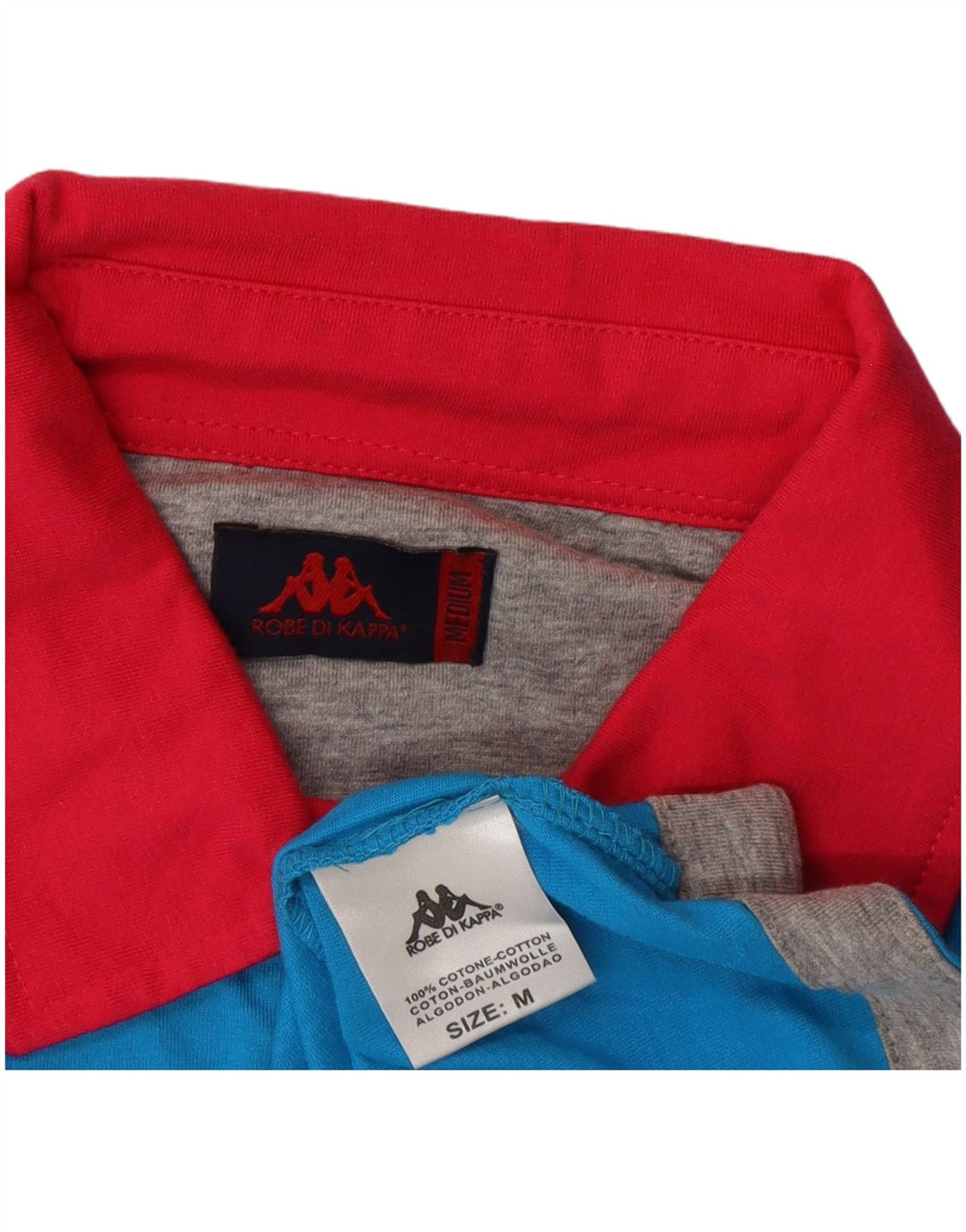 Cămașă polo pentru bărbați Kappa, bumbac cu dungi albastre medii