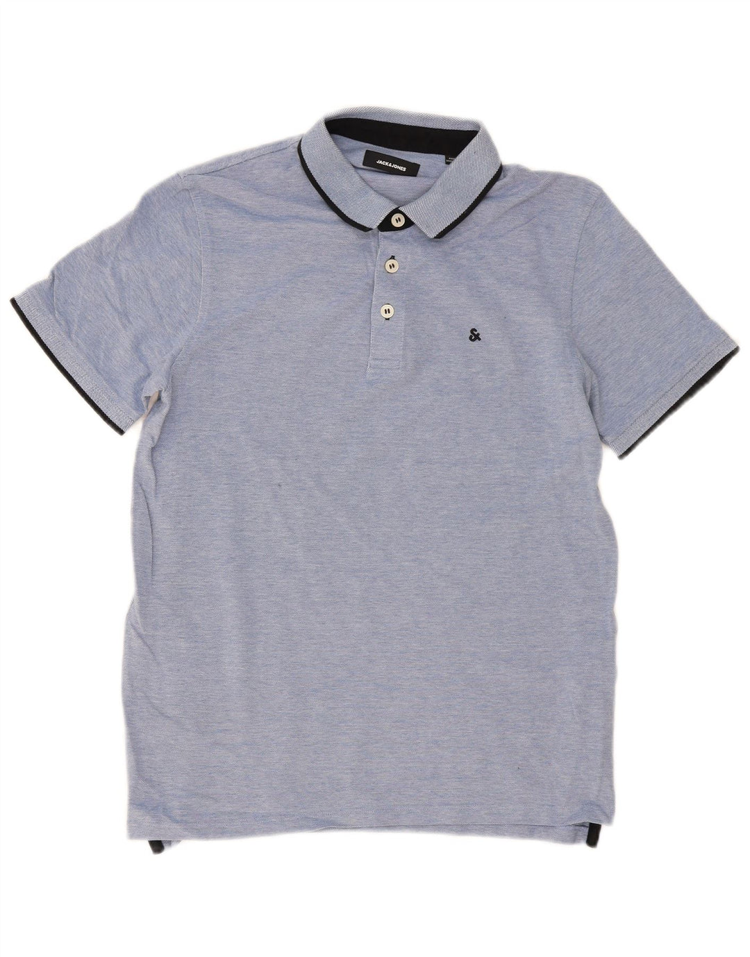 Tricou polo Jack & Jones pentru bărbați, mare, albastru, bumbac cu pete