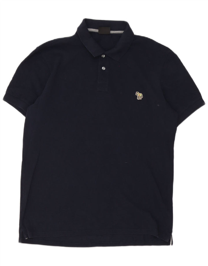Cămașă polo Paul Smith pentru bărbați, bumbac, albastru bleumarin mediu