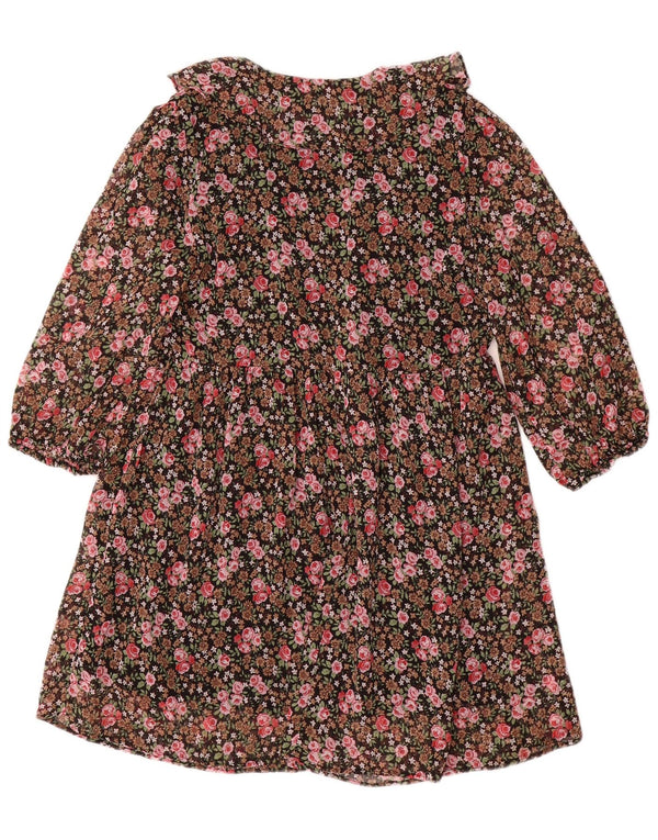 Rochie A-Line Zara Femei Mâneci 3/4 UK 10 Mic Multicolor Floral