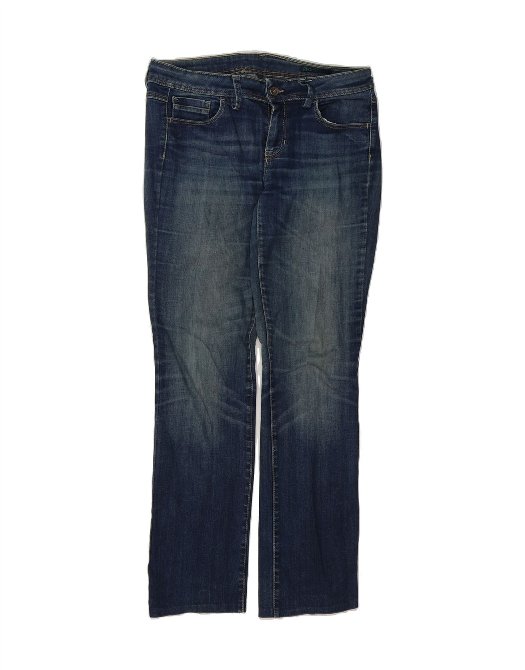 BENETTON Mens Straight Jeans W31 L32 Navy Blue Cotton Vintage Benetton and Second-Hand Benetton from Messina Hembry 