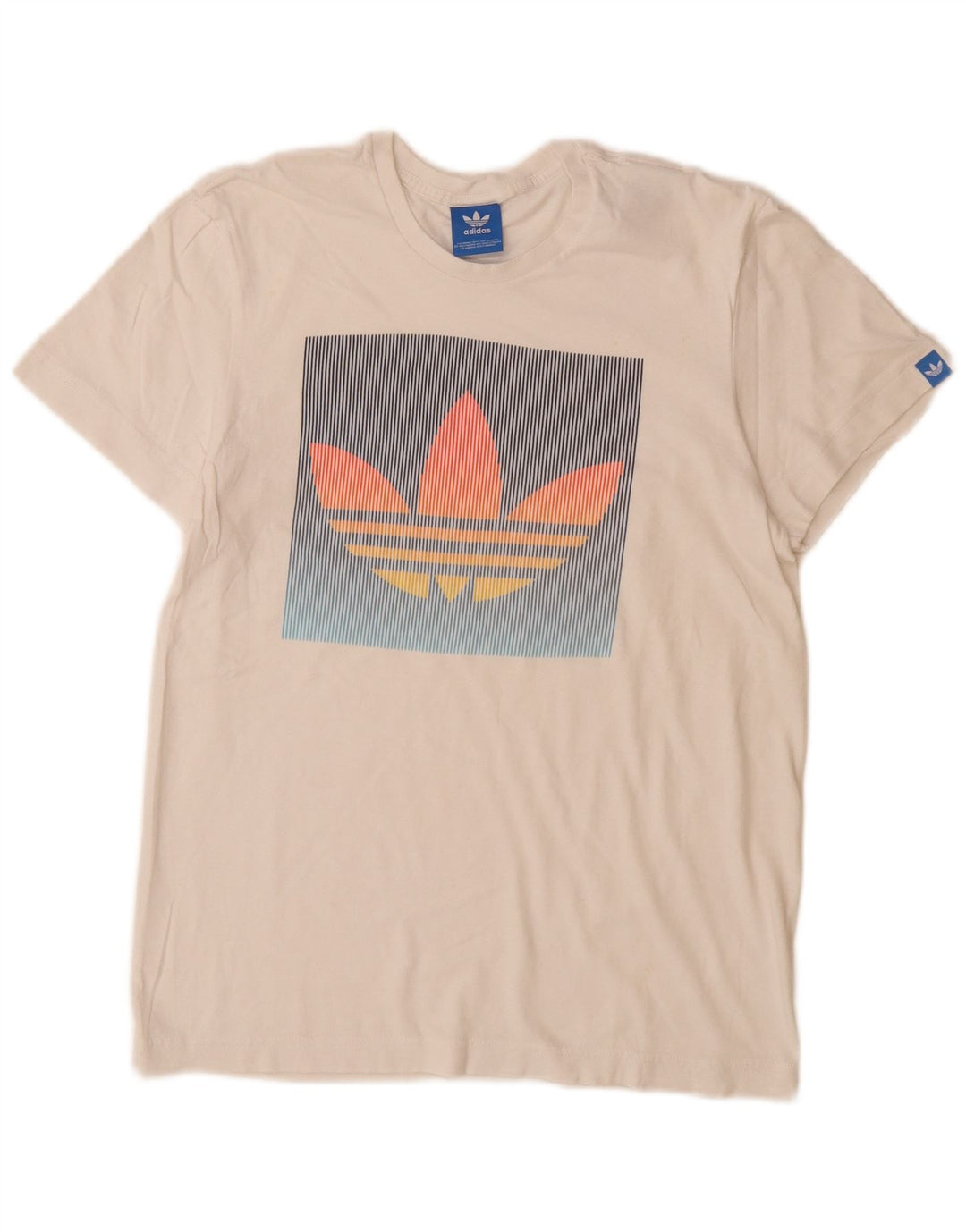 Tricou grafic ADIDAS pentru bărbați Top mic din bumbac alb