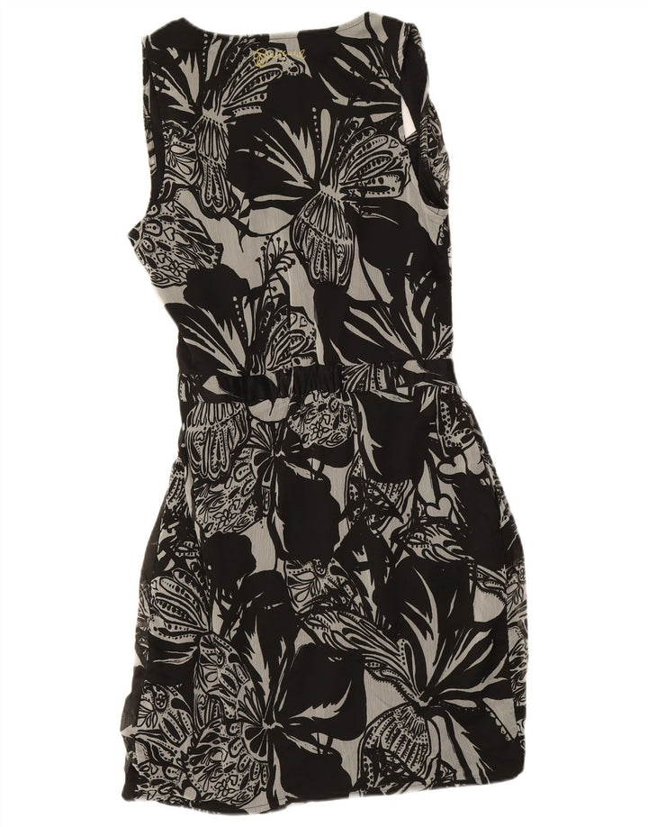DESIGUAL Rochie Wrap, fără mâneci, pentru femei, EU 38 Medium Black Floral Poliester