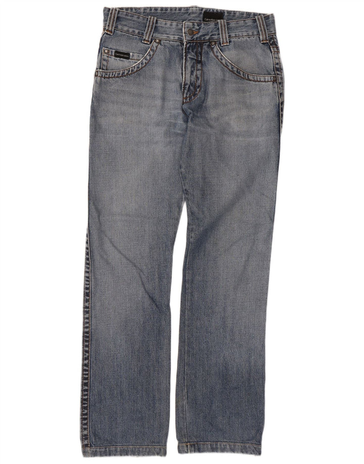 Blugi drepti pentru femei Calvin Klein W32 L31 albastru