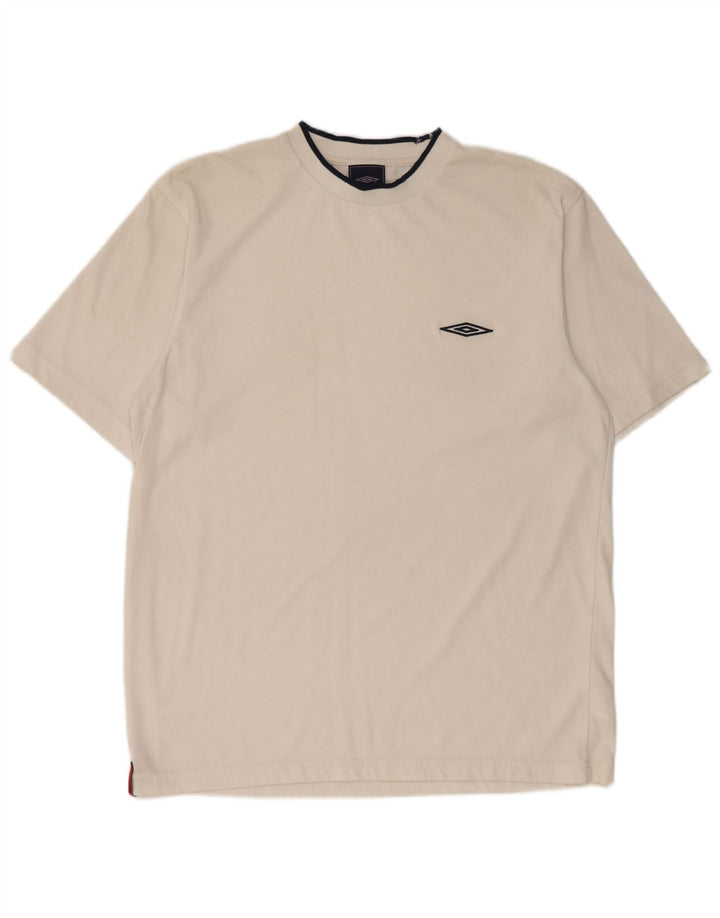 Umbro Tricou Bărbați Top Mare Poliester Alb