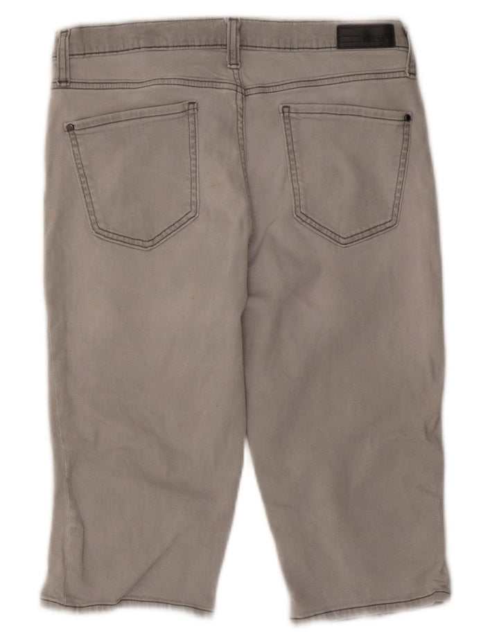 DKNY Pantaloni scurți din denim pentru femei US 10 Large W27 Bumbac gri