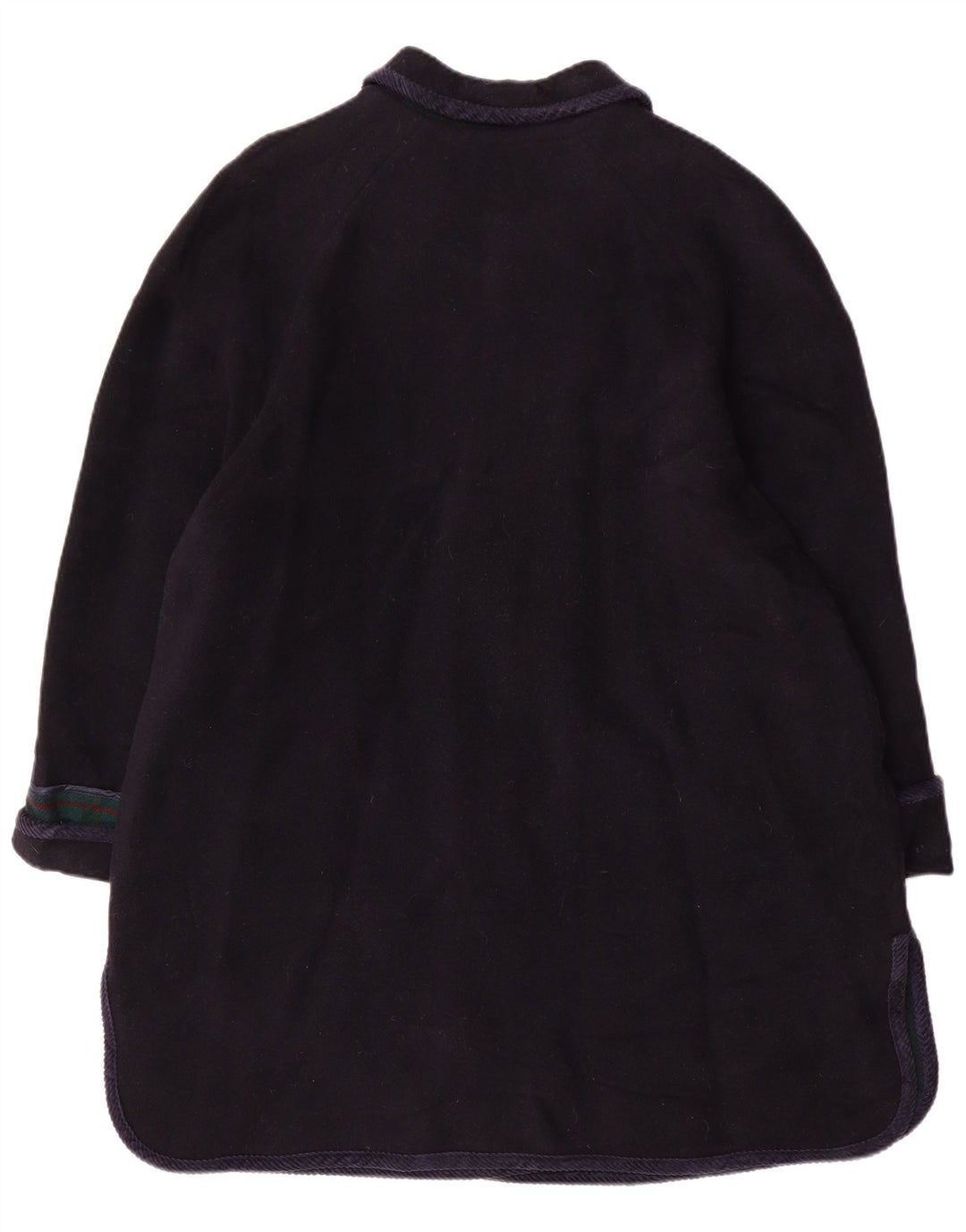 Pardesiu vintage pentru femei UK 20 2XL Lână bleumarin