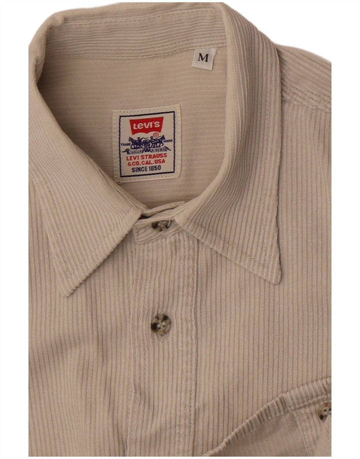 Cămașă Levi's pentru bărbați din velur alb mediu