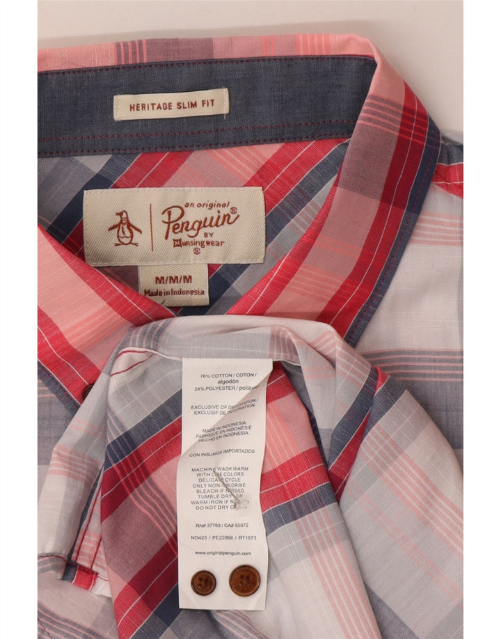 Cămașă cu mânecă scurtă pentru bărbați Penguin Heritage, în carouri medii, multicolore