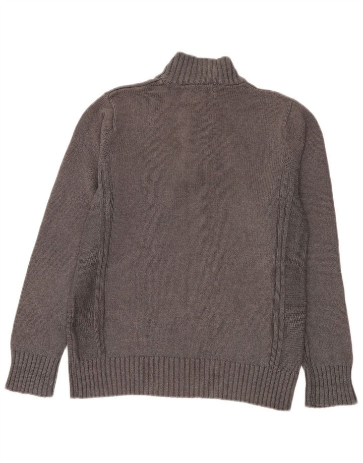 Pulover pentru bărbați Marks & Spencer, Blue Harbour, cu gât cu nasturi, mic, gri