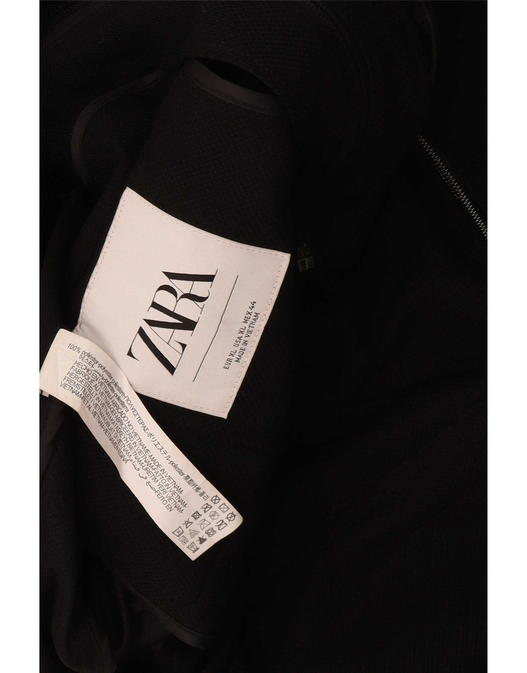 Jachetă pentru bărbați Zara UK 42 XL Negru Poliester