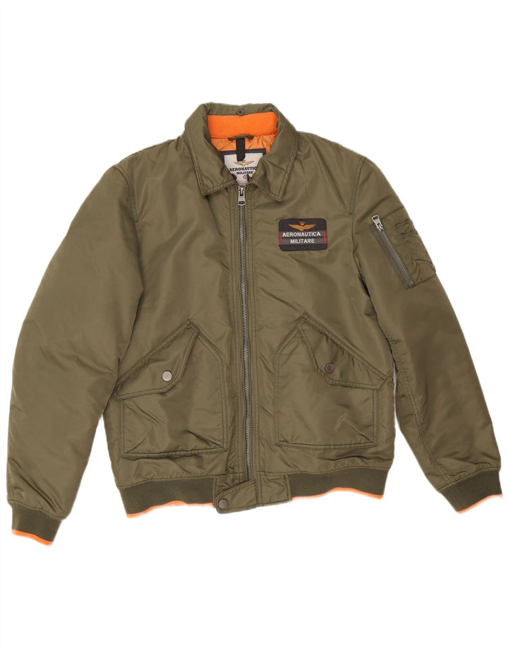 Aeronautica Militare Jachetă Bomber Bărbați IT 50 Medium Khaki Nylon