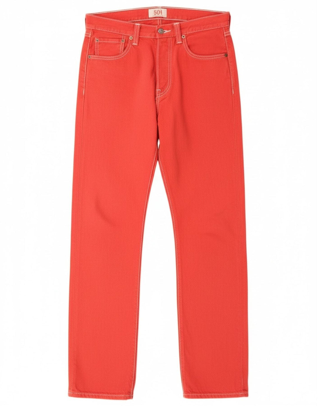 Blugi drepti 501 pentru femei Levi's W29 L32 bumbac roșu