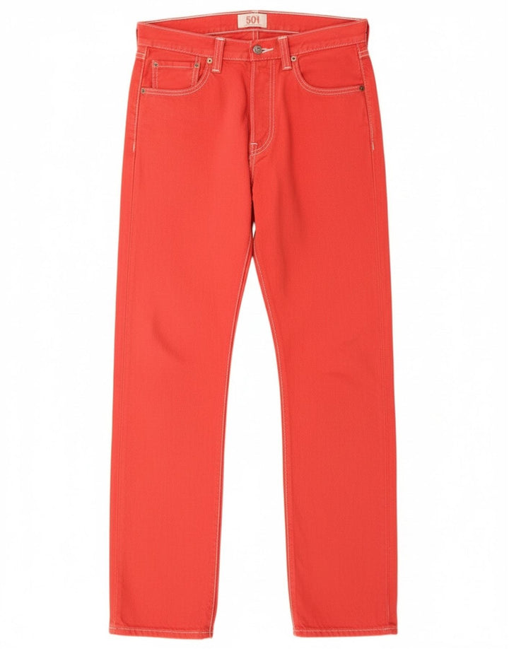 Blugi drepti 501 pentru femei Levi's W29 L32 bumbac roșu