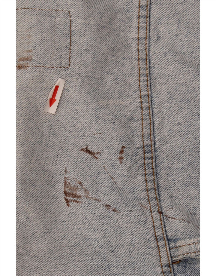 CHAMBERS Jachetă de denim crop pentru femei UK 16 Large Blue