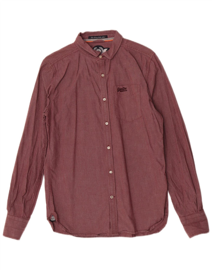 Cămașă pentru bărbați Superdry Bumbac Burgundy Mediu