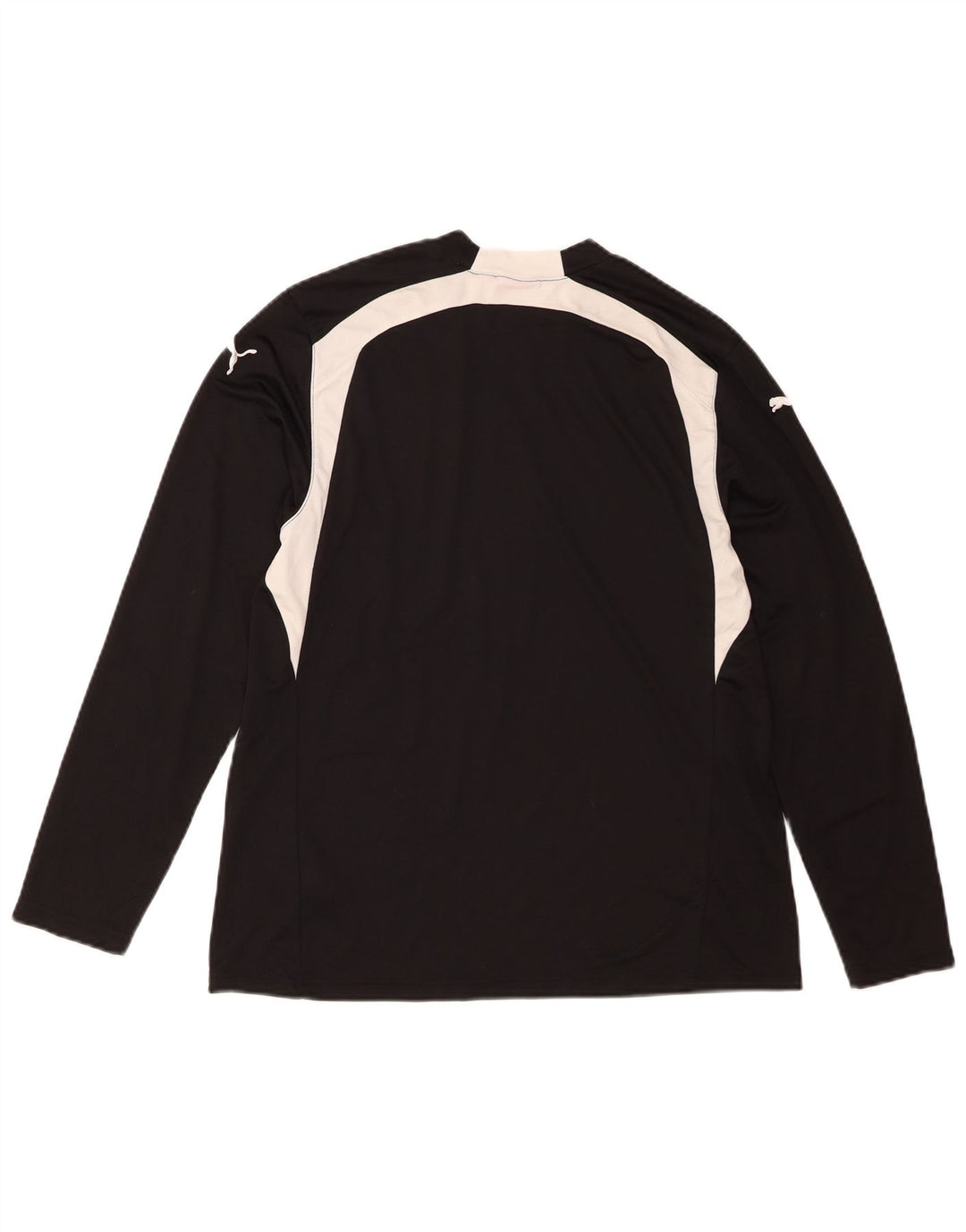 PUMA Womens Top Long Sleeve UK 16 Large Black Colourblock Polyester