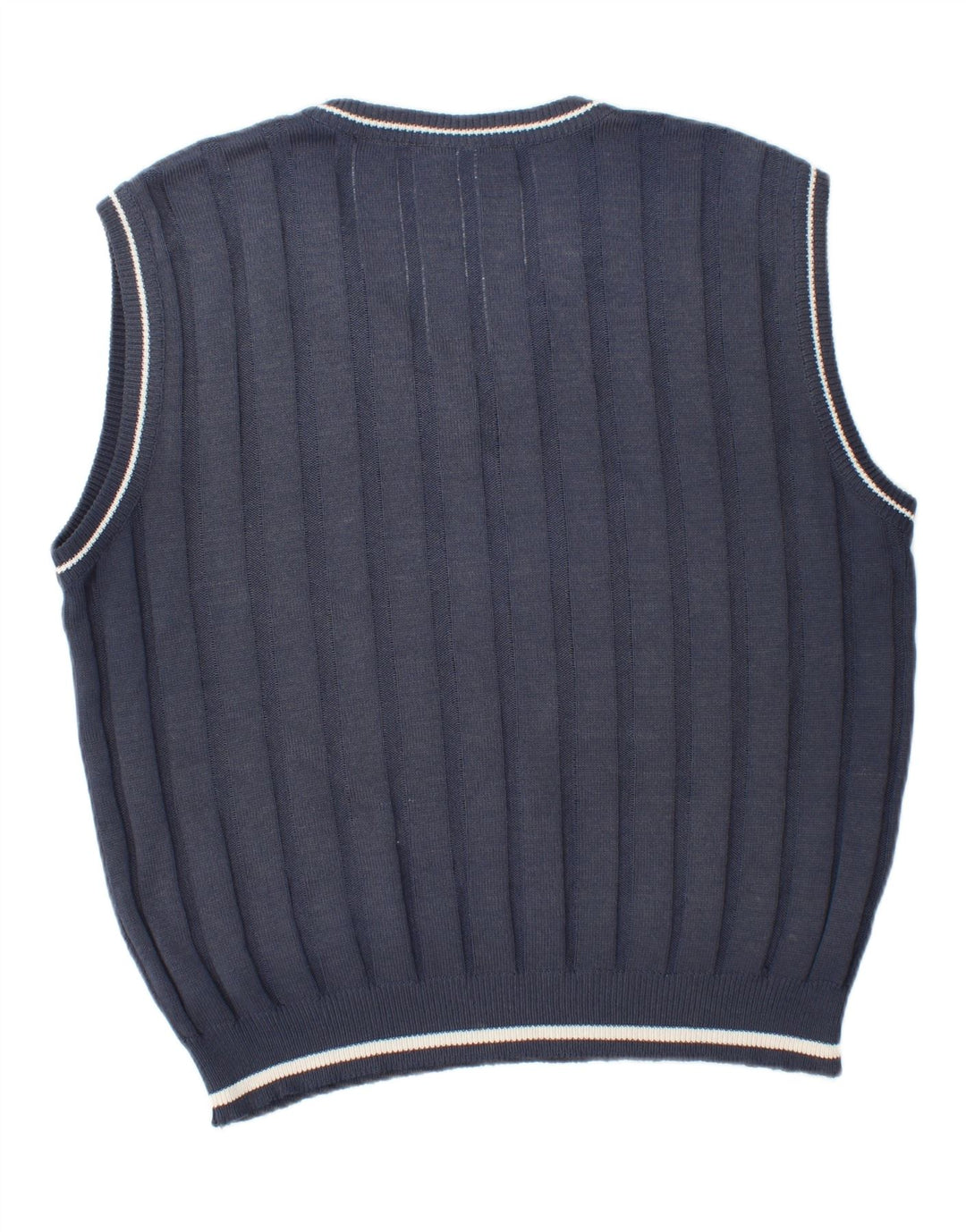 Vintage Mens Vest Tank Top IT 50 Medium Bleumarin