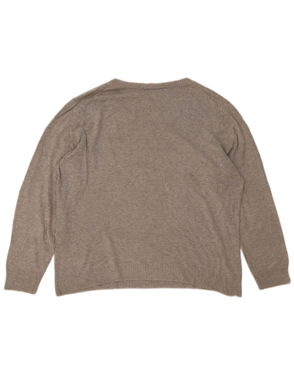 Pulover Puma pentru bărbați cu decolteu în V, XL, bumbac gri
