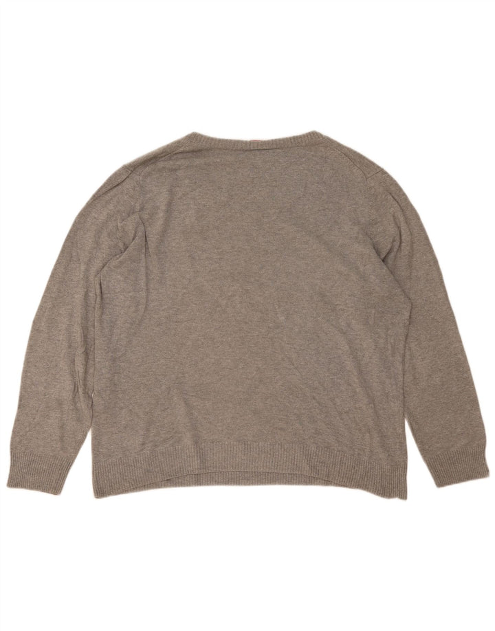 Pulover Puma pentru bărbați cu decolteu în V, XL, bumbac gri