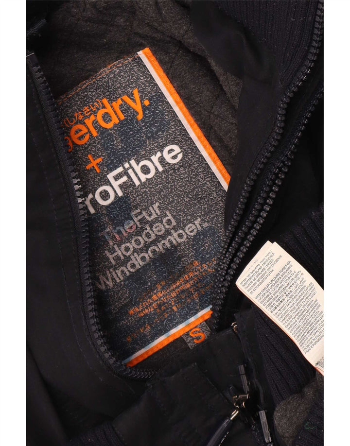 Jachetă bomber cu glugă Windbomber pentru bărbați Superdry UK 36 Mic bleumarin