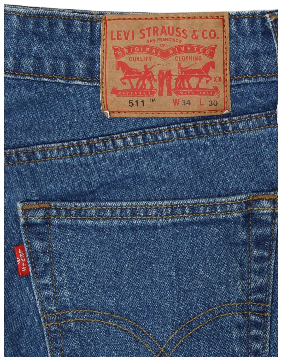 Blugi Levi's 511 Slim pentru bărbați W34 L30 Bumbac albastru