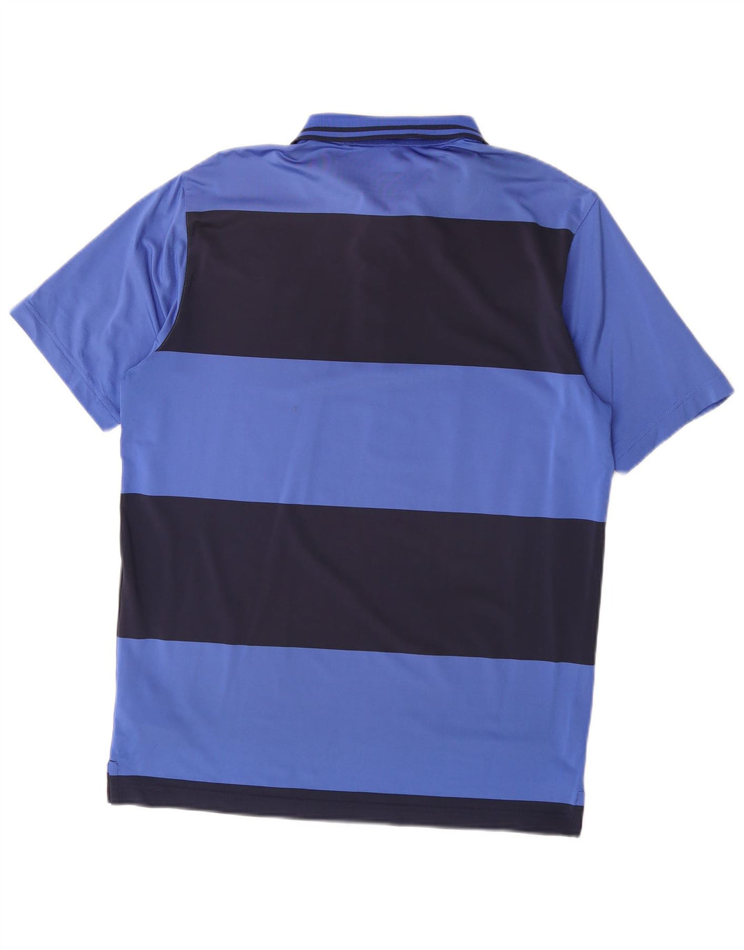 PUMA Mens Polo Shirt Medium Blue Striped Polyester