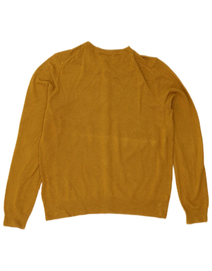 Pulover cardigan pentru femei Marks & Spencer UK 12, viscoză galbenă medie