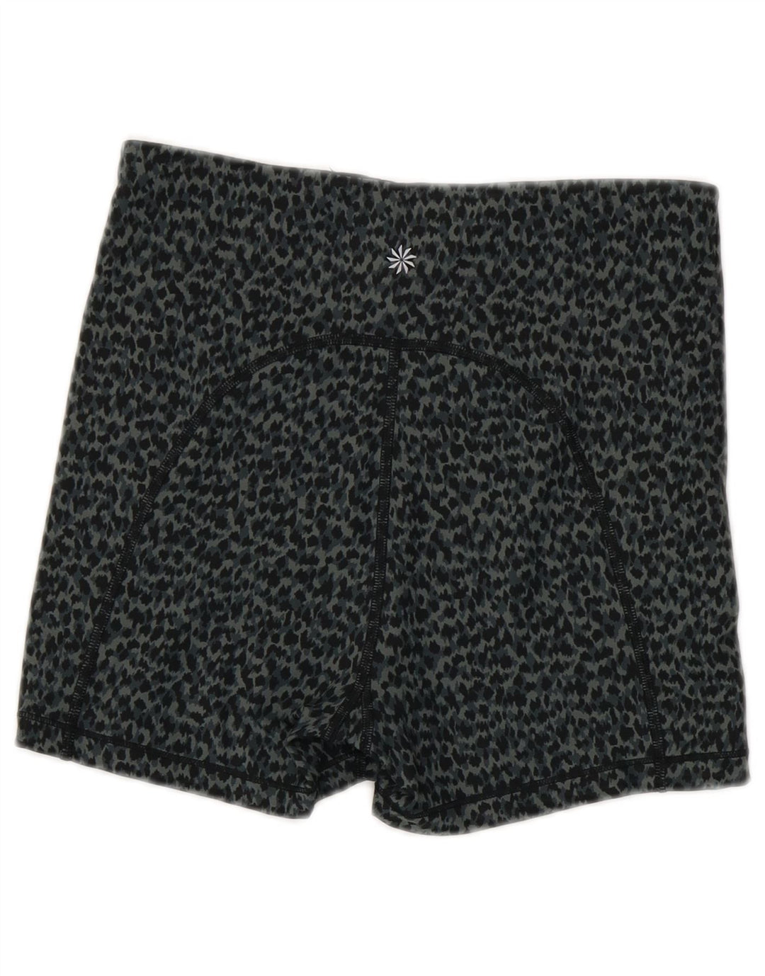 Pantaloni scurti sport pentru femei Athleta UK 8, gri mic, poliester cu imprimeu animal