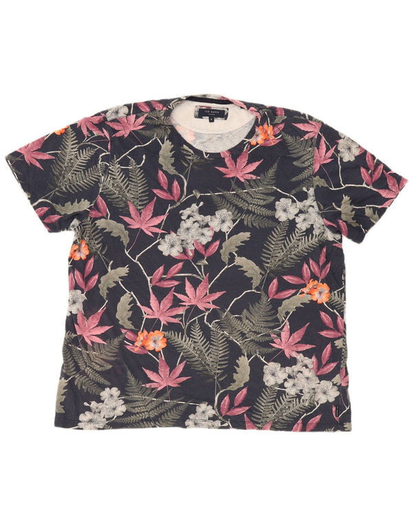 Tricou Bărbați Ted Baker Mărimea Top 6 XL Bleumarin Bumbac Floral Hawaiian