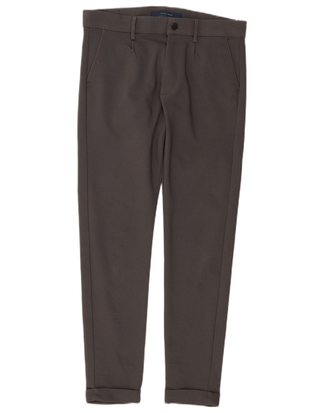 Pantaloni chino slim pentru bărbați ZARA EU 40 Mediu L31 L28 Bumbac gri