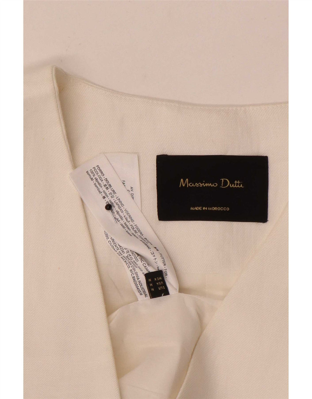 Massimo Dutti Gilet pentru femei UK 12 Medium White Bumbac
