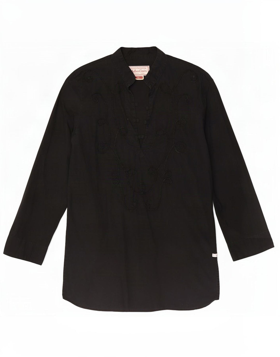 Top cu tunică cu mânecă lungă pentru femei Marlboro Classics UK 14 Medium Black Paisley
