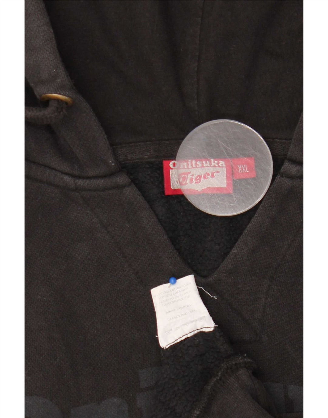 Pulover grafic pentru bărbați, bumbac negru 2XL